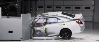 Краш тест Toyota Camry
