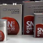 Toyota oil 5w30: in an early container
