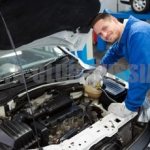 Maintenance of Toyota Land Cruiser 200 in a car service center in Moscow