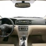 Exterior view of the Toyota Corolla interior
