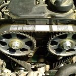 Replacing the timing belt in a Toyota 5A-F/FE/FHE 1.5 liter engine.