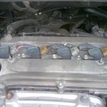 Replacing spark plugs for a Toyota Camry in-line engine
